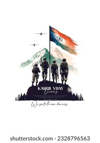 kargil vijay diwas. Illustration of abstract concept for Kargil Vijay Diwas