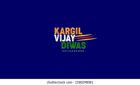 Kargil Vijay Diwas Logo Vector - style Font