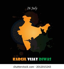 

La vijay diwas de Kargil. diseño de ilustración vectorial.