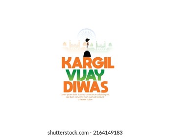Kargil Vijay-illustration of abstract concept for Kargil Vijay Diwas And people saluting the sholders
