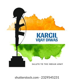 Kargil Vijiay Diwas, 26 de julio, vector de diseño de fondo de la celebración