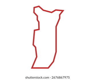Ilustración de la línea del mapa del distrito de Karimganj del estado de Assam, India