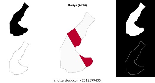 Conjunto de mapas de contorno de Kariya (Aichi)