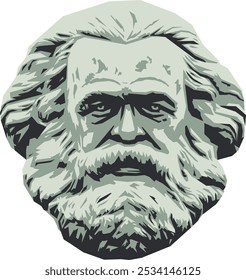 Karl Marx. German philosopher, political theorist, economist, sociologist, journalist, and revolutionary socialist. Eps 10