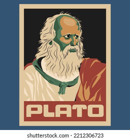 Diseño de póster retro vintage del filósofo Karl Marx