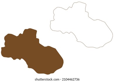 Karl-Alexander island (Russia, Russian Federation, Franz Josef Land archipelago) map vector illustration, scribble sketch Zemlya Karla-Alexandra map