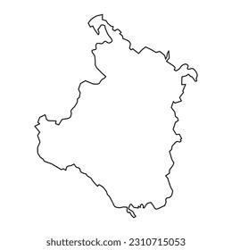 Karlovac county map, subdivisions of Croatia. Vector illustration.