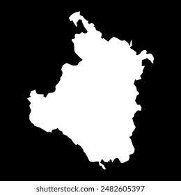 Karlovac county map, subdivisions of Croatia. Vector illustration.