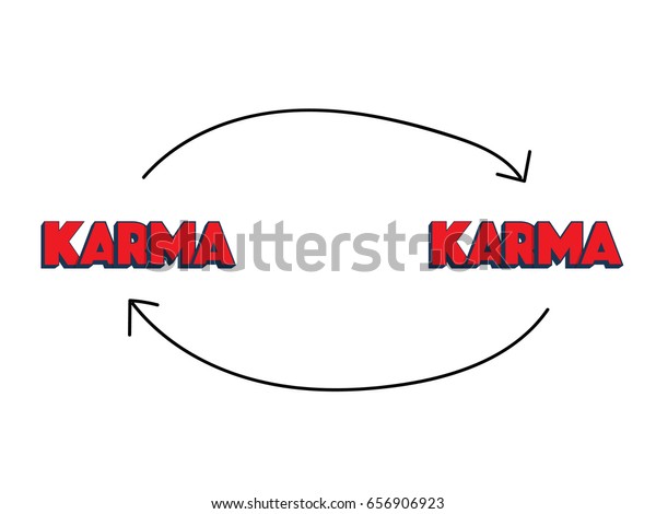 Karma Concept What Goes Around Comes Stock Vector Royalty Free