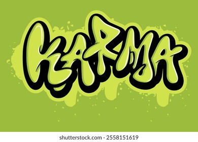 karma graffiti lettering typography art illustration