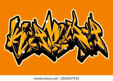 karma graffiti lettering typography art illustration