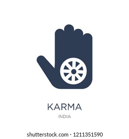 Karma icon. Trendy flat vector Karma icon on white background from india collection, vector illustration can be use for web and mobile, eps10