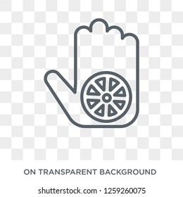 Karma icon. Trendy flat vector Karma icon on transparent background from india collection. High quality filled Karma symbol use for web and mobile