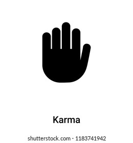 Karma icon vector isolated on white background, logo concept of Karma sign on transparent background, filled black symbol