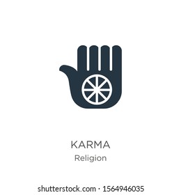 Karma icon vector. Trendy flat karma icon from religion collection isolated on white background. Vector illustration can be used for web and mobile graphic design, logo, eps10