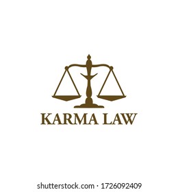 Karma Law Logo Vector Business, judge