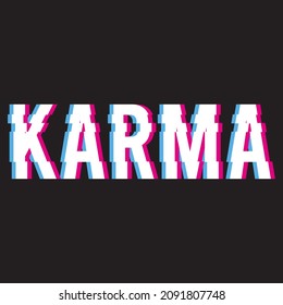 Karma Typography With Glitch Effect