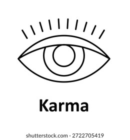 Ícone de vetor do Karma que pode facilmente modificar ou editar
