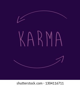 Karma In Vector Text
