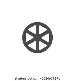 Karma wheel logo, icon, vector illustration