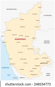 Map Of Karnataka Hd Stock Images Shutterstock