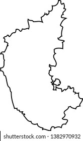 Outline Of Karnataka Map Karnataka Map India Region India Stock Vector (Royalty Free) 1382970932 |  Shutterstock