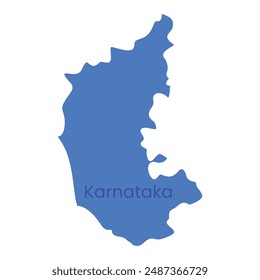 Karnataka State Map Vector Icon. India Karnataka Province State icon. Karnataka Map