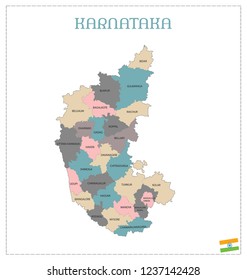 MAPA DEL VECTOR KARNATAKA