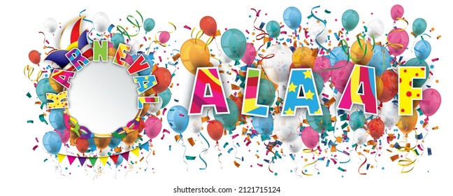 Karneval Alaaf Balloons Confetti Banner