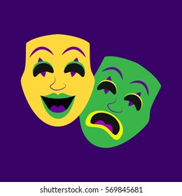 Karnival. Mardi Gras Comedy and Tragedy Masks