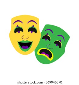 Karnival. Mardi Gras Comedy and Tragedy Masks