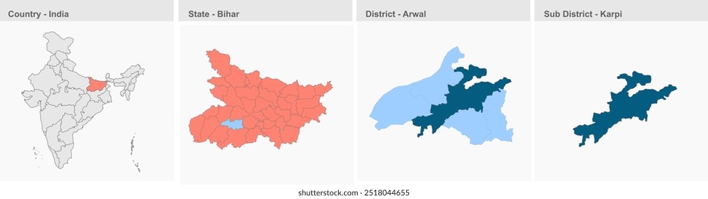 Mapa de Karpi (Distrito de Arwal, Estado de Bihar, República da Índia), Distrito de Arwal, Estado de Bihar, República da Índia, Governo de Bihar, território indiano, Índia Oriental, política, aldeia, turismo
