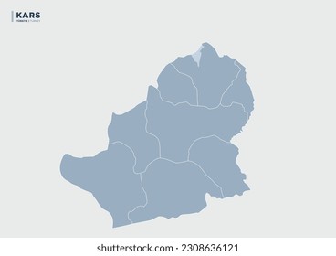 
Provincia de Kars, mapa de la provincia.