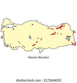 Karst fields and glaciers form and karst areas in Turkey