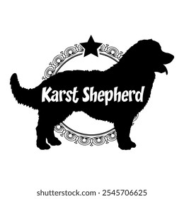 Karst Shepherd dog silhouette, dog, dog breeds,  vector, silhouette, logo design, animal, illustration, icon, sign, black, pet