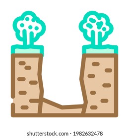 karst sinkhole disaster color icon vector. karst sinkhole disaster sign. isolated symbol illustration