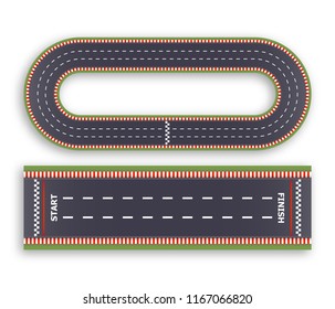 Kart Race Background Top View Line Stock Vector (Royalty Free ...