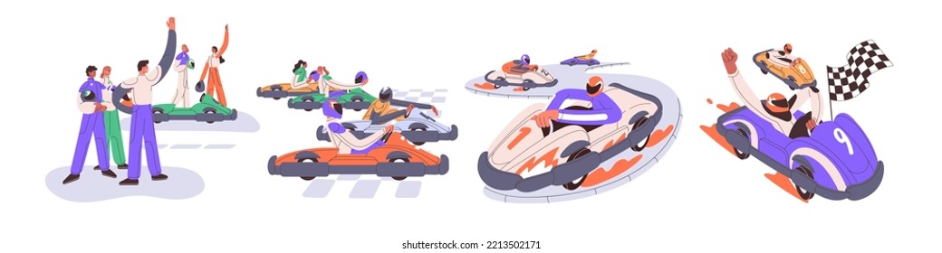 Kart race.ai Royalty Free Stock SVG Vector and Clip Art
