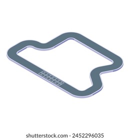 Kart racing track icon isometric vector. Sport circuit. Extreme safety