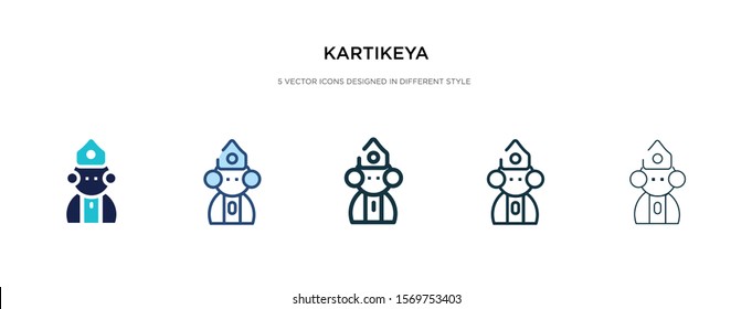 kartikeya icon in different style vector illustration. two colored and black kartikeya vector icons designed in filled, outline, line and stroke style can be used for web, mobile, ui