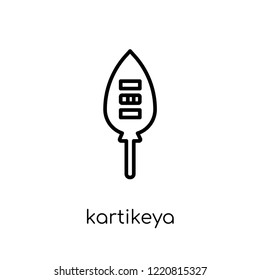 Kartikeya icon. Trendy modern flat linear vector Kartikeya icon on white background from thin line india collection, editable outline stroke vector illustration