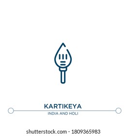 kartikeya outline vector icon. simple element illustration. kartikeya outline icon from editable india concept. can be used for web and mobile
