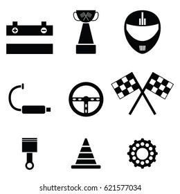 Karting icon set.
