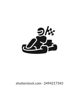 Karting icon vector. EPS 10 editable vector