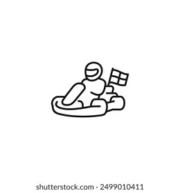 Karting Icon Vektor. EPS 10 editierbarer Vektor
