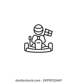 Karting icon vector. EPS 10 editable vector