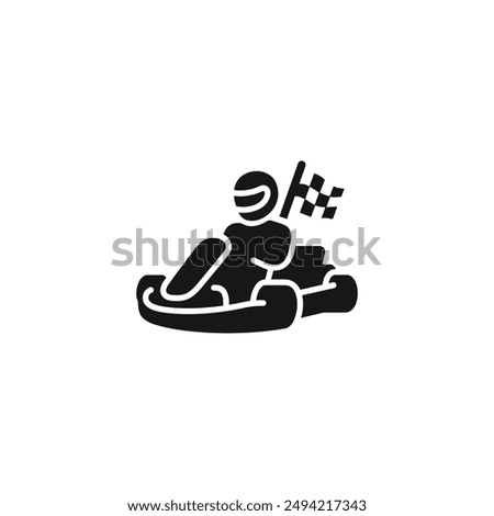Karting icon vector. EPS 10 editable vector