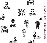 Karting Motorsport Seamless Pattern Vector Thin Line. Illustrations