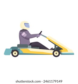 Karting transport icon cartoon vector. Fun speed auto. Extreme vehicle