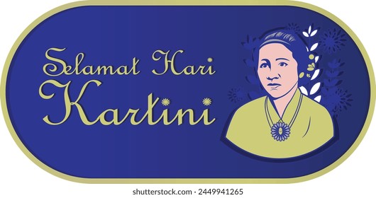 Día de Kartini. Ilustración de kartini.